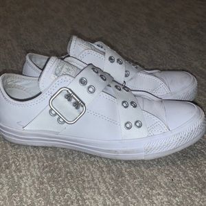 White Converse slip onsSOLD